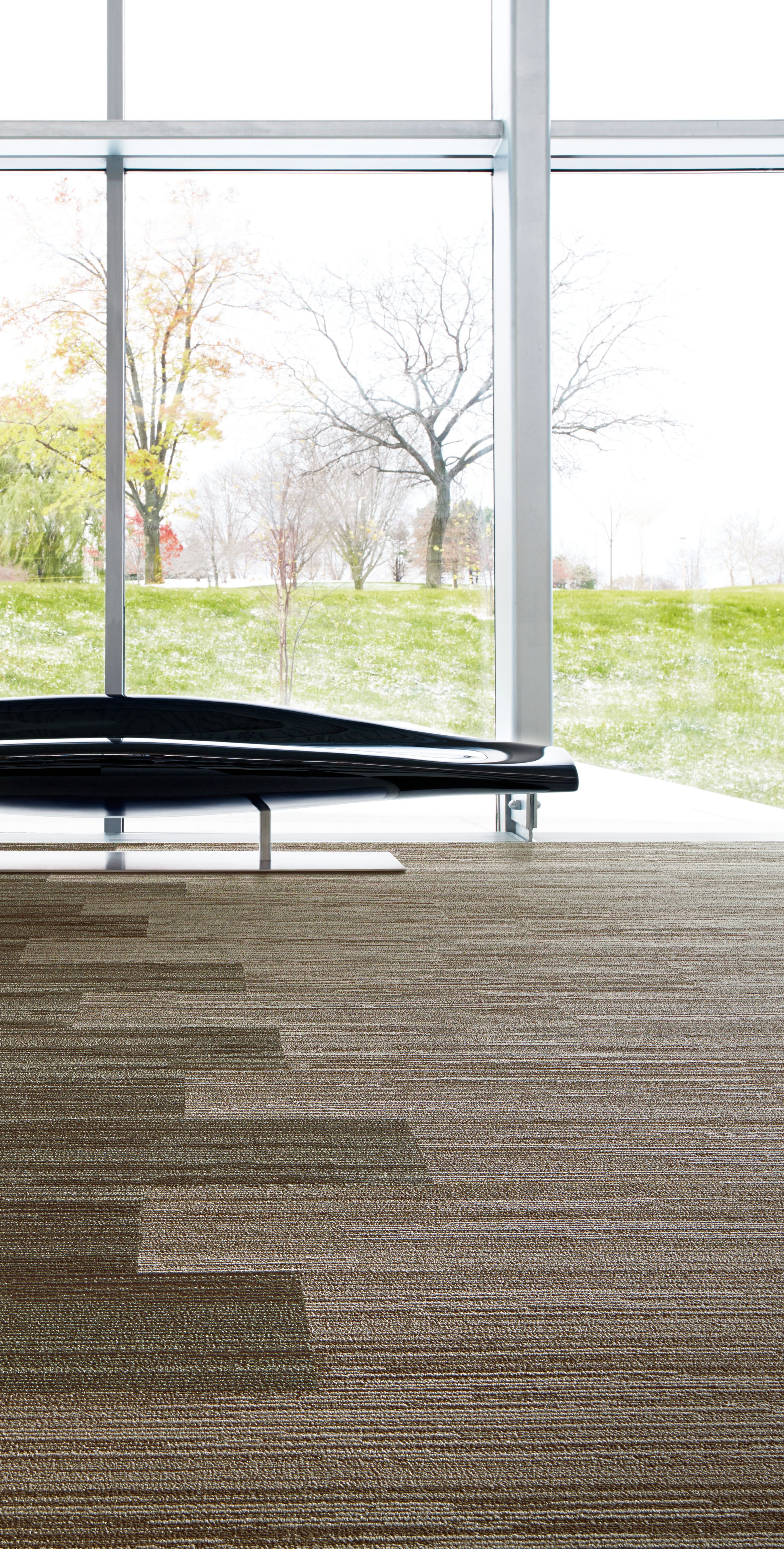Interface Progression III plank carpet tile in room with seating area by window image number 5
